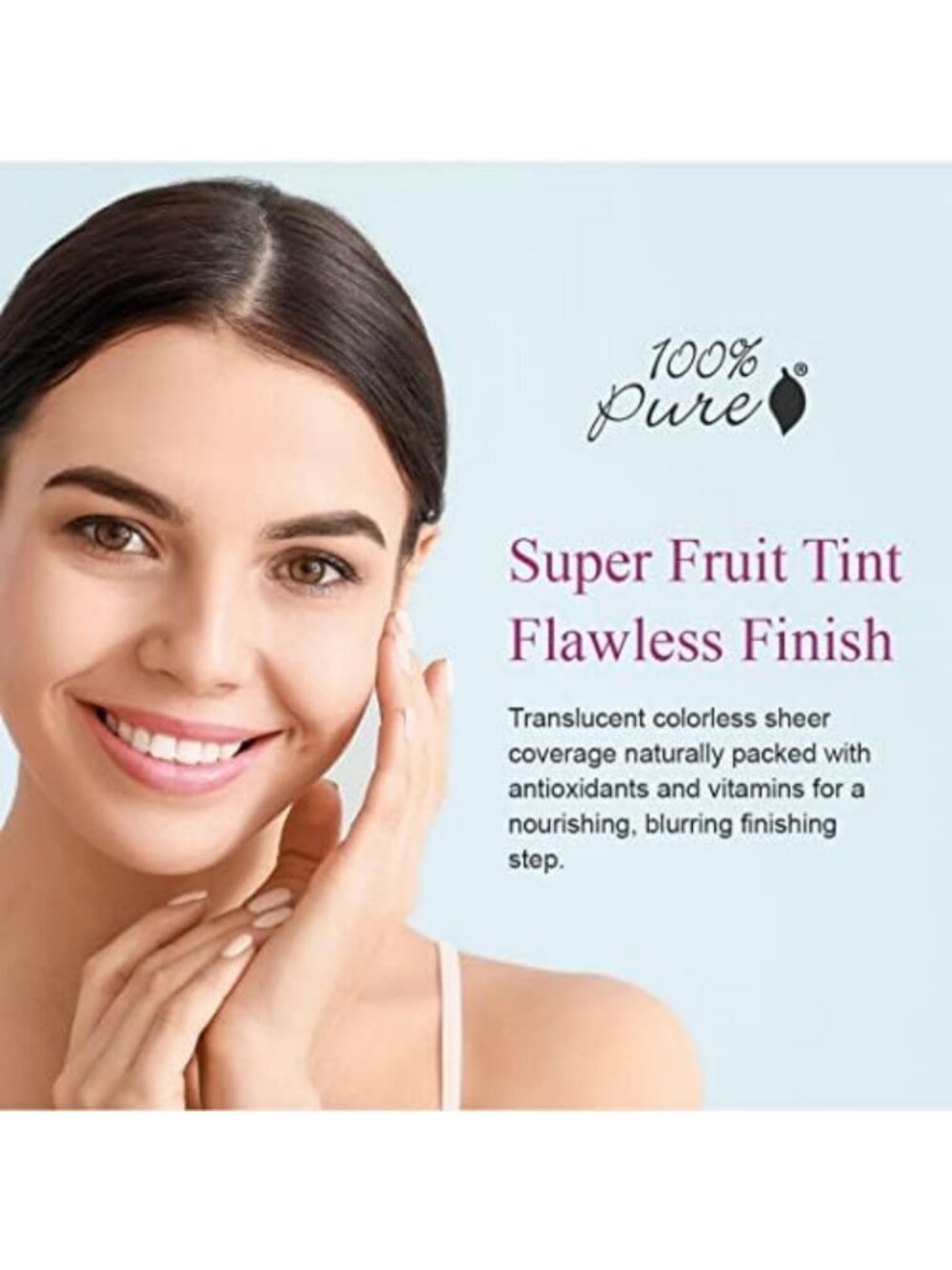 100% Pure Bamboo Blur Powder - Tinted Mattifying Setting Powder, Translucent - Picture 2 of 7